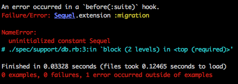 Errors outside example execution